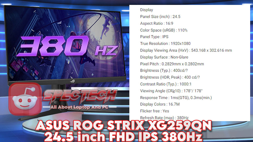 Gaming Monitor ASUS ROG STRIX XG259QN 24.5 inch FHD