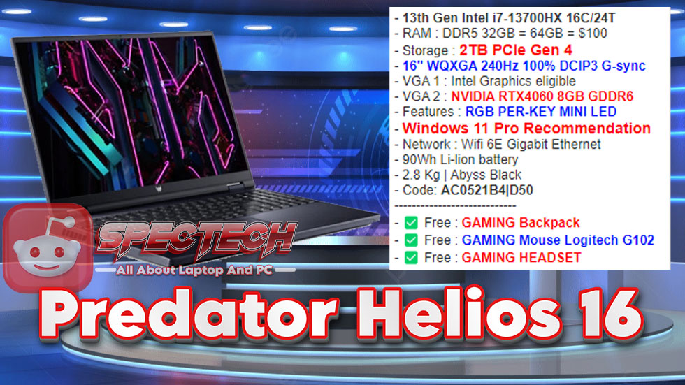 Predator Helios 16 Laptop Monster Penghancur Semua Laptop