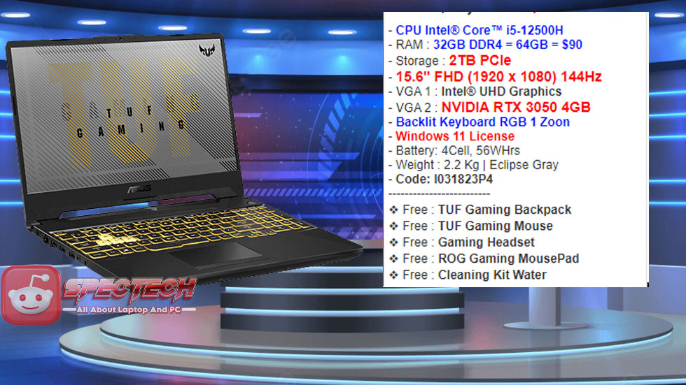 TUF Gaming FX507ZC4: Laptop Tangguh dan Performa Unggul