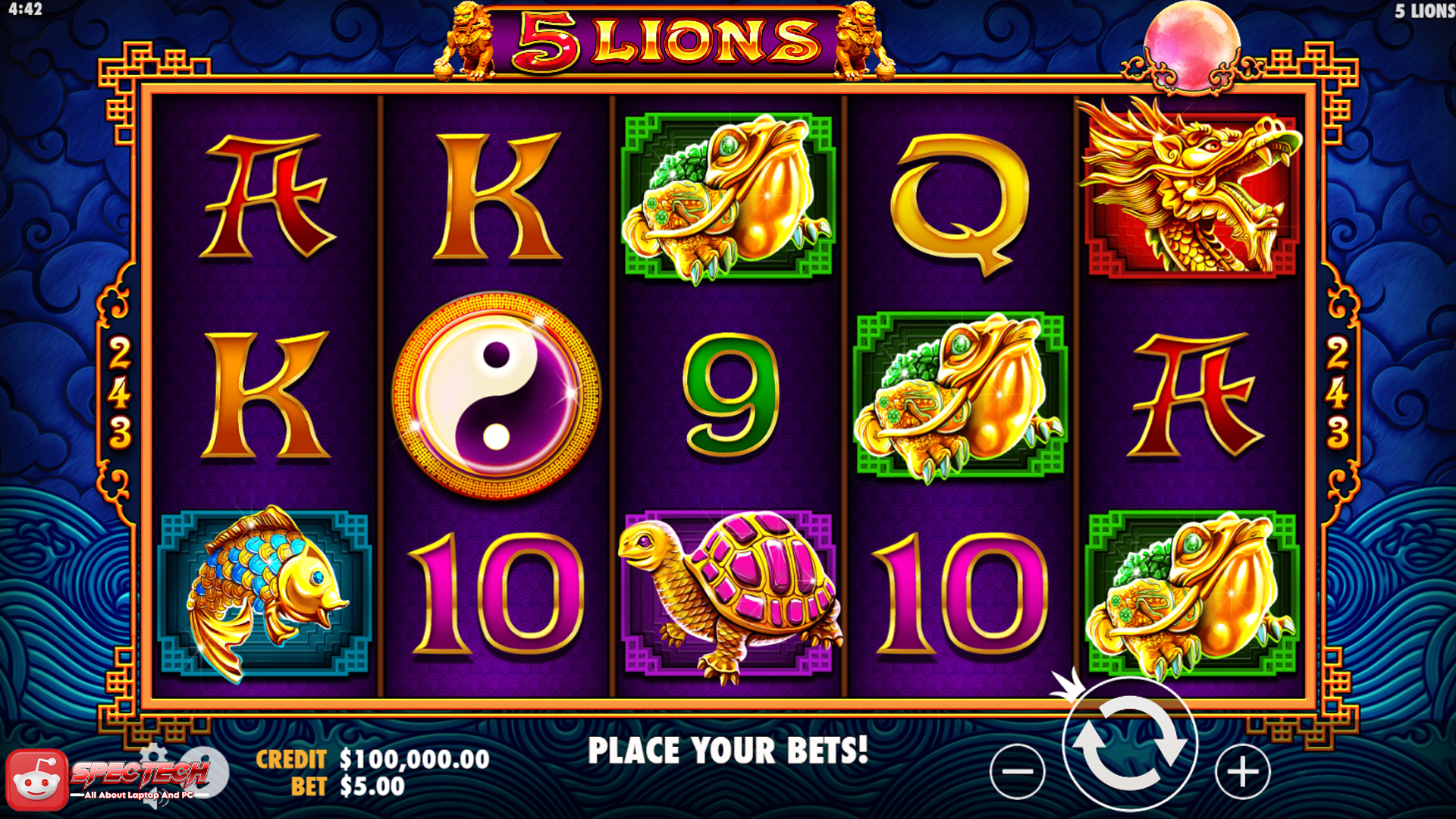 5 Lions di Slot Server Thailand dengan Hadiah Besar Sekali